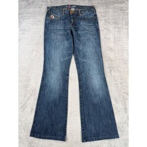 Parasuco Jeans Womens 29 Blue Denim Vintage Y2K Low Rise Flare Bootcut